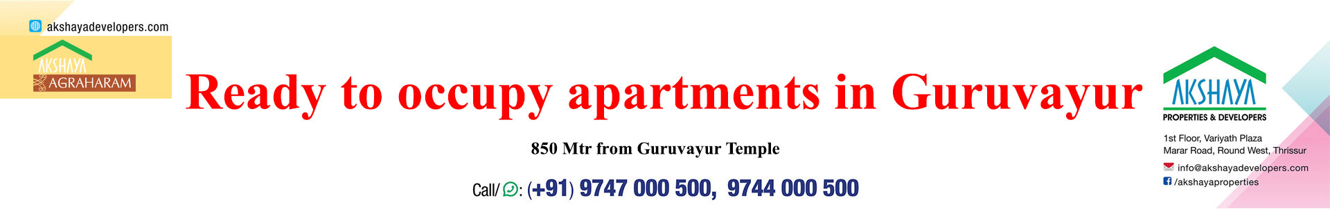 ready to occupy apartments in guruvayur